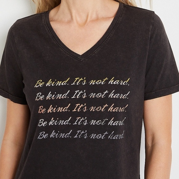 Maurices Be Kind V Neck Graphic Tee - Picture 1 of 6
